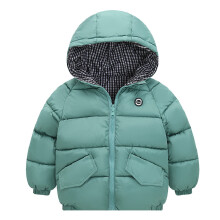 Manteau d'hiver chaud pour bébé garçon et fille, veste à carreaux, manteau rembourré à capuche pour enfants de 12 à 18 mois