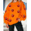 (M, Orange) Sweat-shirt ample à pour Halloween 4