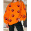 (M, Orange) Sweat-shirt ample à pour Halloween 3