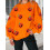 (M, Orange) Sweat-shirt ample à pour Halloween 5