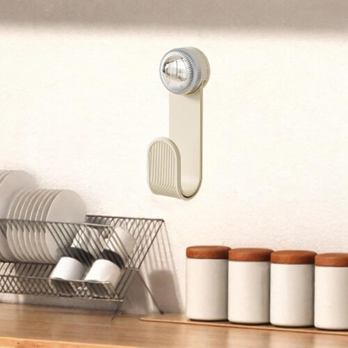 Adjustable Wall Mounted Pot Lid Holder with Space Saving Design and No Drill Installation, White 2