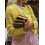 (S, Yellow) Gilet basique en décontracté automne 3