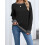 (XL, Black) Pull ample d'automne hauts décontractés 7