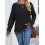 (XL, Black) Pull ample d'automne hauts décontractés 5