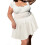 (XXXL, White) Robe grande taille idéale printemps-été 1