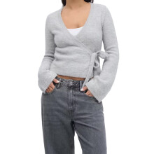 (S, Gray) Gilet cache-cœur à Vêtements décontractés.