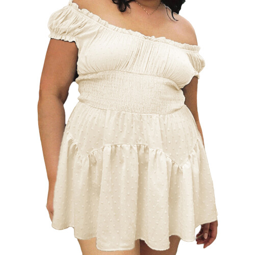 (XL, Yellow) Robe grande taille idéale printemps-été