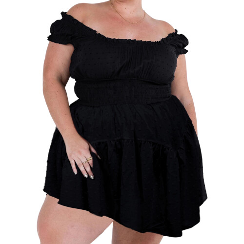 (XL, Black) Rochie mini elegantă și vară