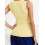 (S, Yellow) Débardeur en maille ajustée, boutonné 6