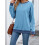 (XXL, Blue) Pull ample d'automne hauts décontractés 7