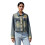 (XL, Blue) Chaquetas vaqueras de aspecto casual. 1