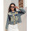 (XL, Blue) Chaquetas vaqueras de aspecto casual. 3