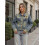 (XL, Blue) Chaquetas vaqueras de aspecto casual. 5