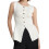 (M, White) Débardeur en maille ajustée, boutonné 2