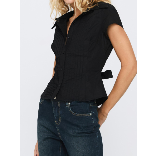 (M, Black) Chemise d'été élégante le week-end. 2