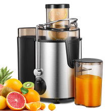 Juicer Machines, FOHERE Juicer Whole Fruit and Vegetables with 3-Speed Setting, Upgraded Version Max Power 800W Motor Quick Juicing, Cleaning Brush