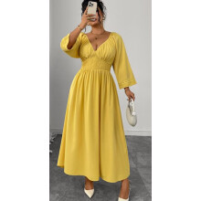 (XXXXL, Yellow) Női plus size tavaszi-őszi viseletre