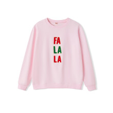 (S, Pink Women) Mommy and Me Matching Sweatshirt Letter Embroidery Long Sleeve Crewneck Pullover for Christmas