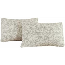 Juego de 2 fundas de almohada tamaño King, diseño floral vintage - Fundas de almohada 100% algodón con cierre tipo sobre (King, 51 x 91 cm)