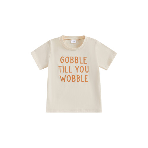 (1-2 Years, Apricot GOOBBLE) Módne tričká pre detské tričká.