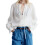 (M, White) Chemises amples à blouse d'automne 1