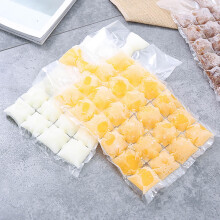 Selbstverschließender Einweg-Eiswürfelbeutel, 24 Fächer, lebensmittelechtes PE, auslaufsicher, 31 x 18,5 cm, 10 Stück/Packung