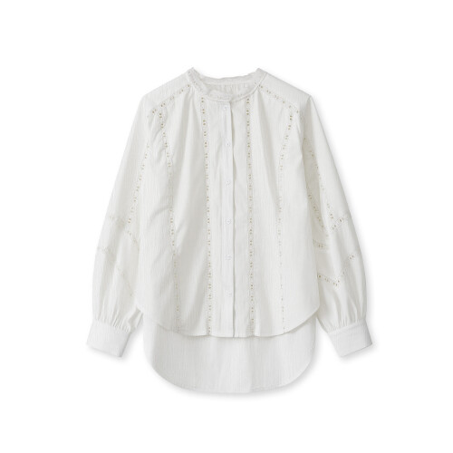 (M, White) Chemises amples à blouse d'automne 2