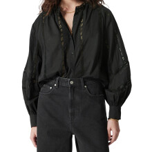 (S, Black) Chemises amples à blouse d'automne