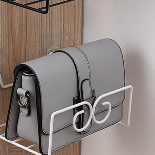 Porte-sacs à main mural en fer blanc (1 pièce)