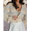 (L, Beige) Gilet en maille manches longues 3