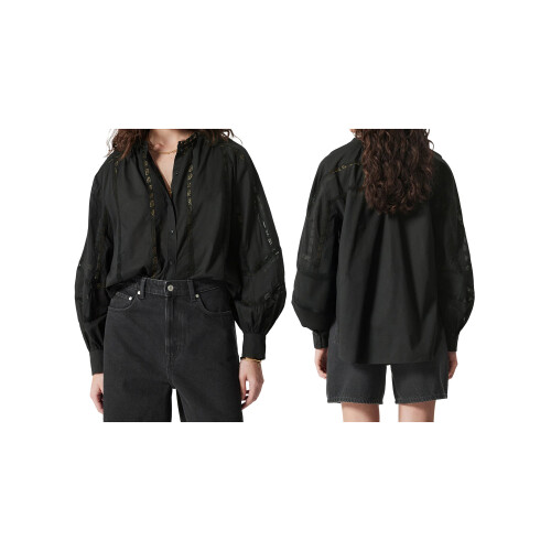 (S, Black) Chemises amples à blouse d'automne 1