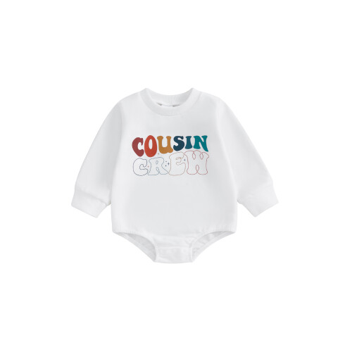 (0-3 Months, White) Baba fiú lány unokatestvér playsuit