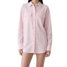(S, Pink) Chemises à boutons avec poches