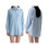 (L, Light Blue) Chemises à boutons avec poches 2