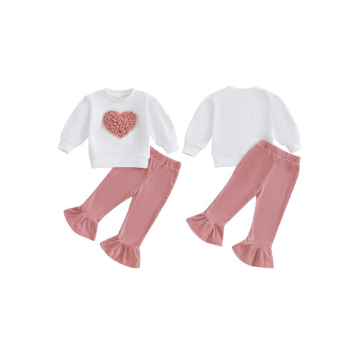 (6-12 Months, Pink) Φθινοπωρινό σετ για παντελόνια φαρδιά 1