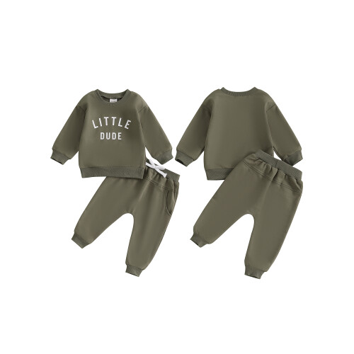 (18-24 Months, Army Green) Χειμερινή Στολή Μωρού 2 Τεμάχια 1