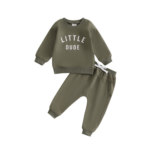 (0-6 Months, Army Green) Χειμερινή Στολή Μωρού 2 Τεμάχια