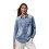 (L, Blue) Camisa vaquera mujer, con bolsillos. 1