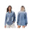 (S, Blue) Camisa vaquera mujer, con bolsillos. 2