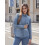 (L, Blue) Camisa vaquera mujer, con bolsillos. 7