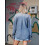 (L, Blue) Camisa vaquera mujer, con bolsillos. 8