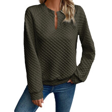 (M, Army Green) Sweat-shirt ample à et l'automne.