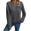 (L, Dark Grey) Sweat-shirt ample à et l'automne. 1