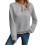 (L, Light Grey) Sweat-shirt ample à et l'automne. 1