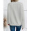 (L, White) Sweat-shirt ample à et l'automne. 8