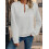 (L, White) Sweat-shirt ample à et l'automne. 5