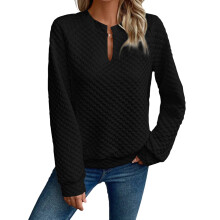 (XL, Black) Sweat-shirt ample à et l'automne.