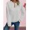 (L, White) Sweat-shirt ample à et l'automne. 4