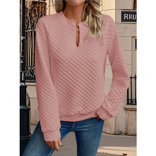 (L, Pink) Sweat-shirt ample à et l'automne. 2