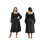 (XXXXXL, Black) Robe longue vintage taille, fluide 2